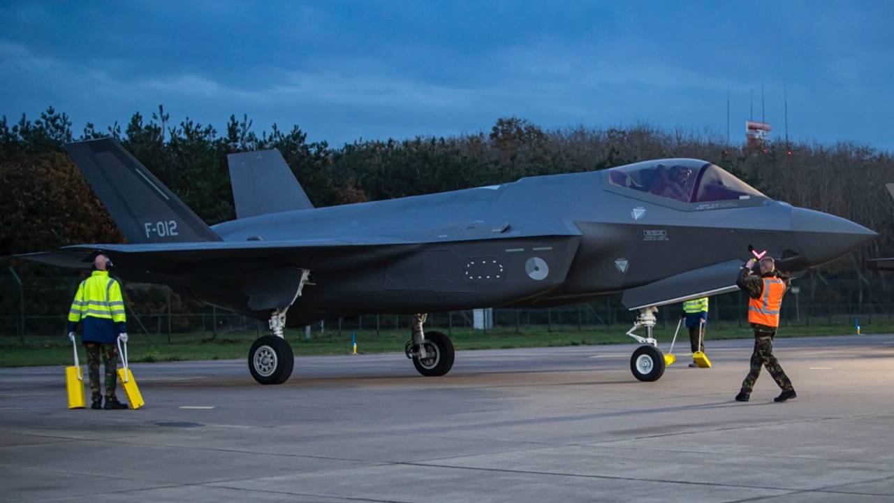 Een F-35 op Vliegbasis Volkel.