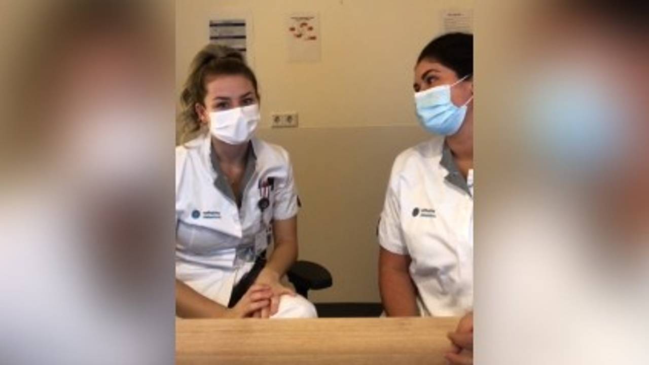 Romy van Nunen en Demi van Uden, verpleegkundigen in het Catharina Ziekenhuis in Eindhoven (foto: Romy en Demi)