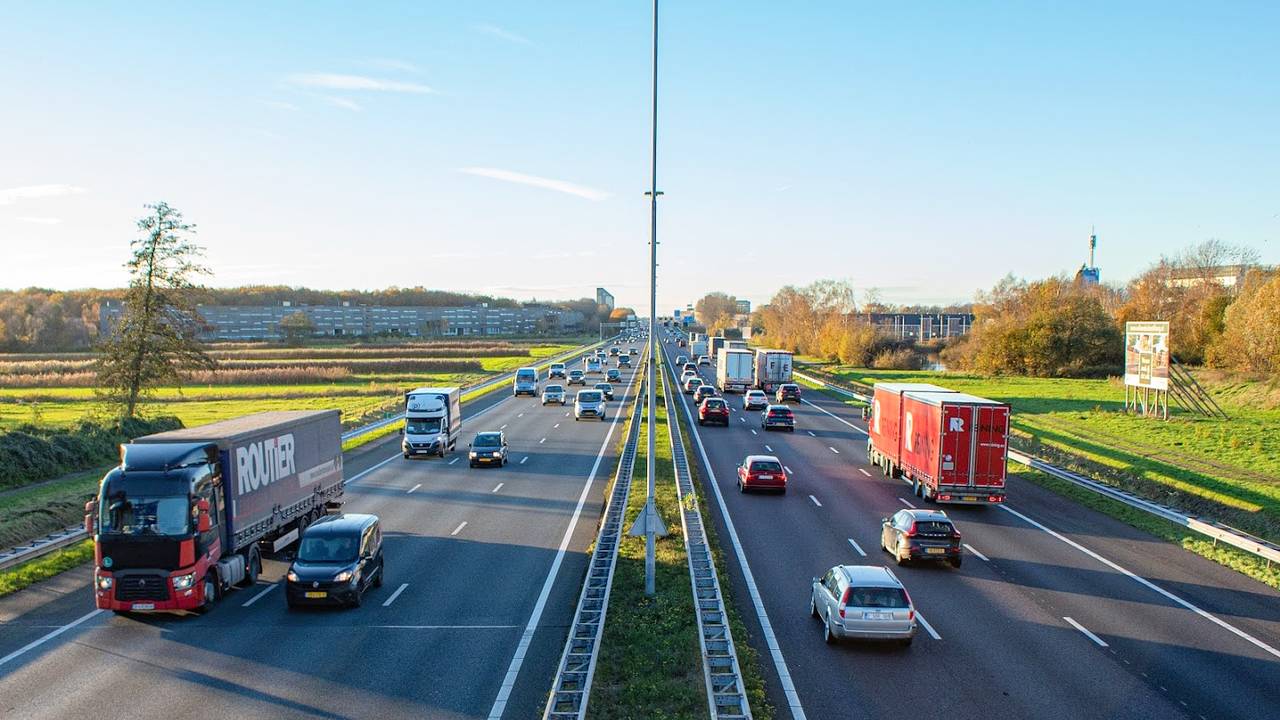 De A58 als de weg niet is afgesloten (archieffoto: Gijs Franken).