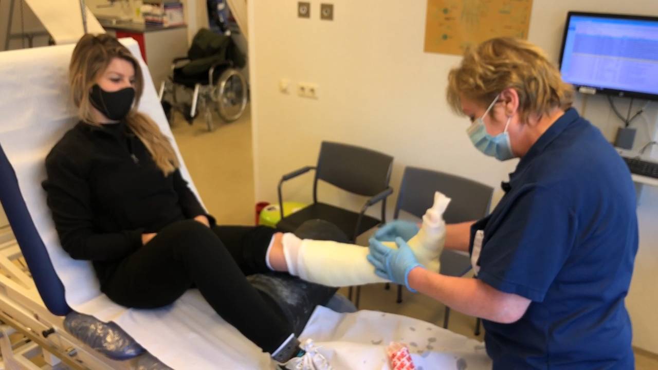 De gipskamer van het Amphia Ziekenhuis.