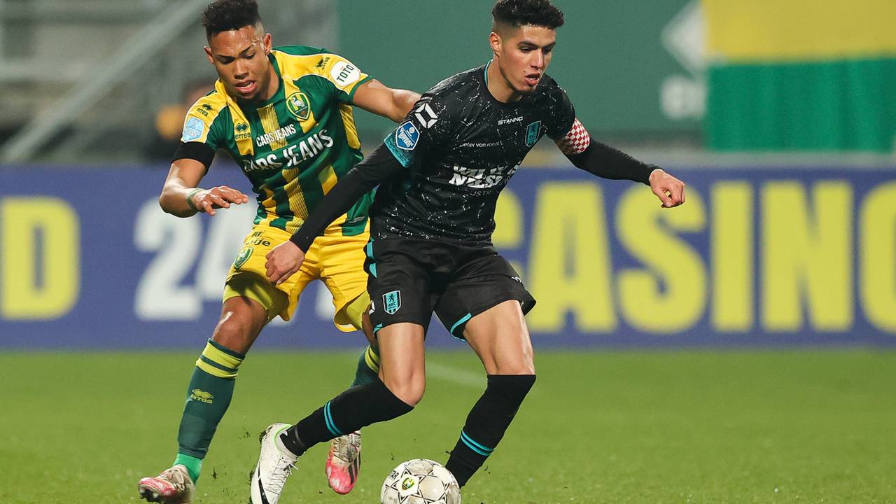 Anas Tahiri in duel met Milan van Ewijk (Foto: OrangePictures)