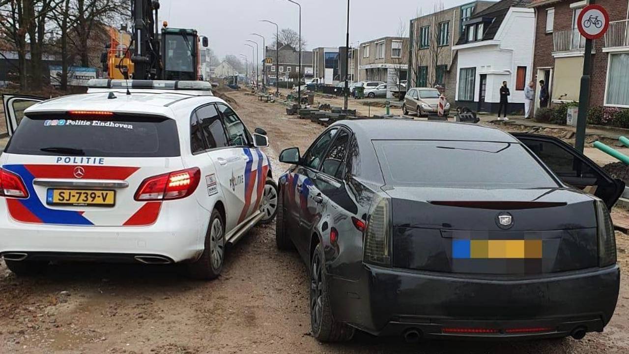 De achtervolging eindigde in Geldrop (foto: politie Eindhoven).