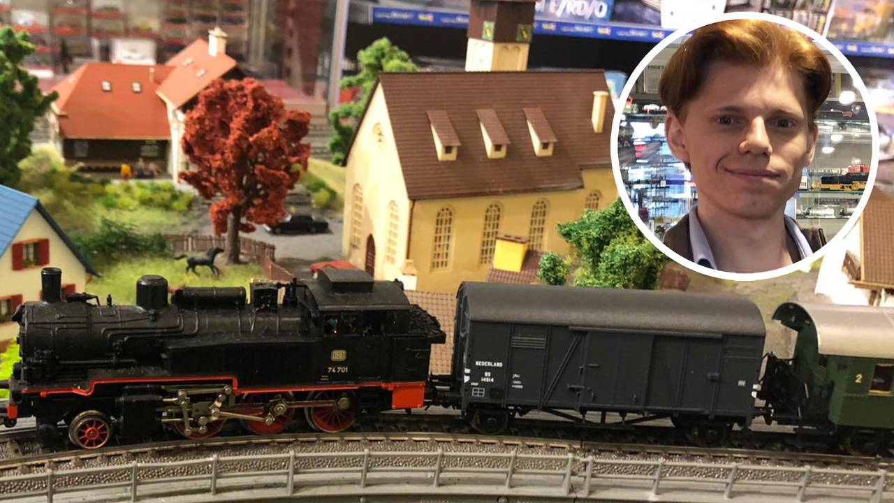 Martijn Lankhaar is eigenaar van een modeltreinwinkel in Den Bosch en heeft het drukker dan ooit.