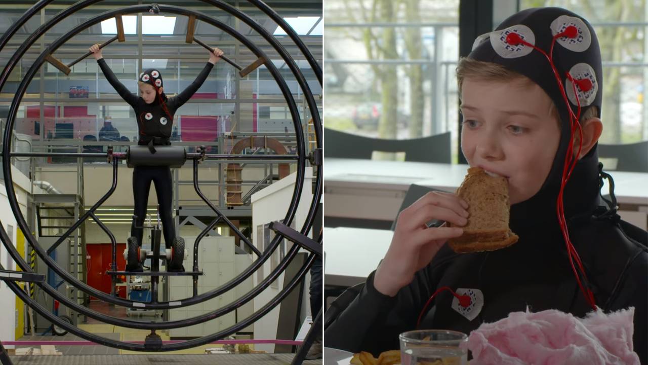 Voor het onderzoek zijn kinderen rondgeslingerd in een nep-achtbaan en met een volle maag en op een loopband gezet (foto: Efteling).