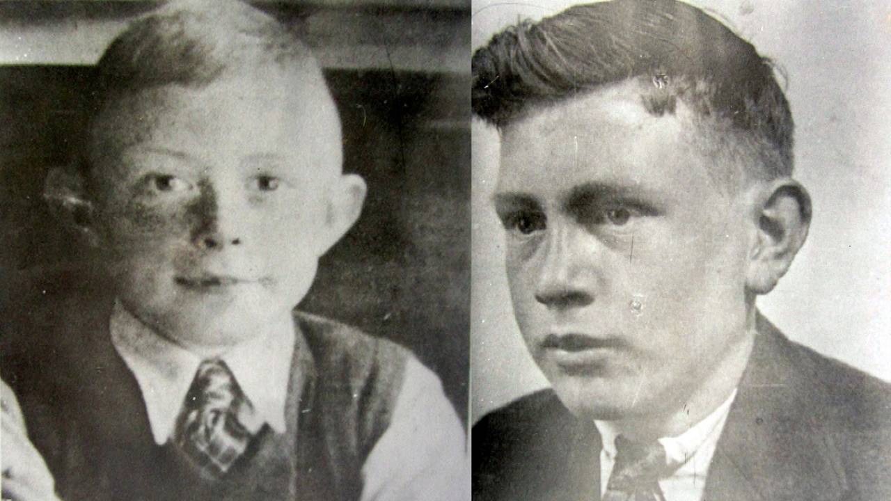 De omgekomen jongens Sjef en Kees van Iersel.