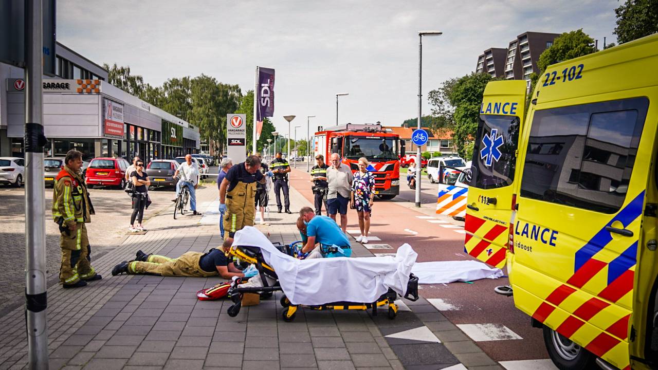De vrouw liep een zware hoofdwond op (foto: Sem van Rijssel/ SQ Vision).