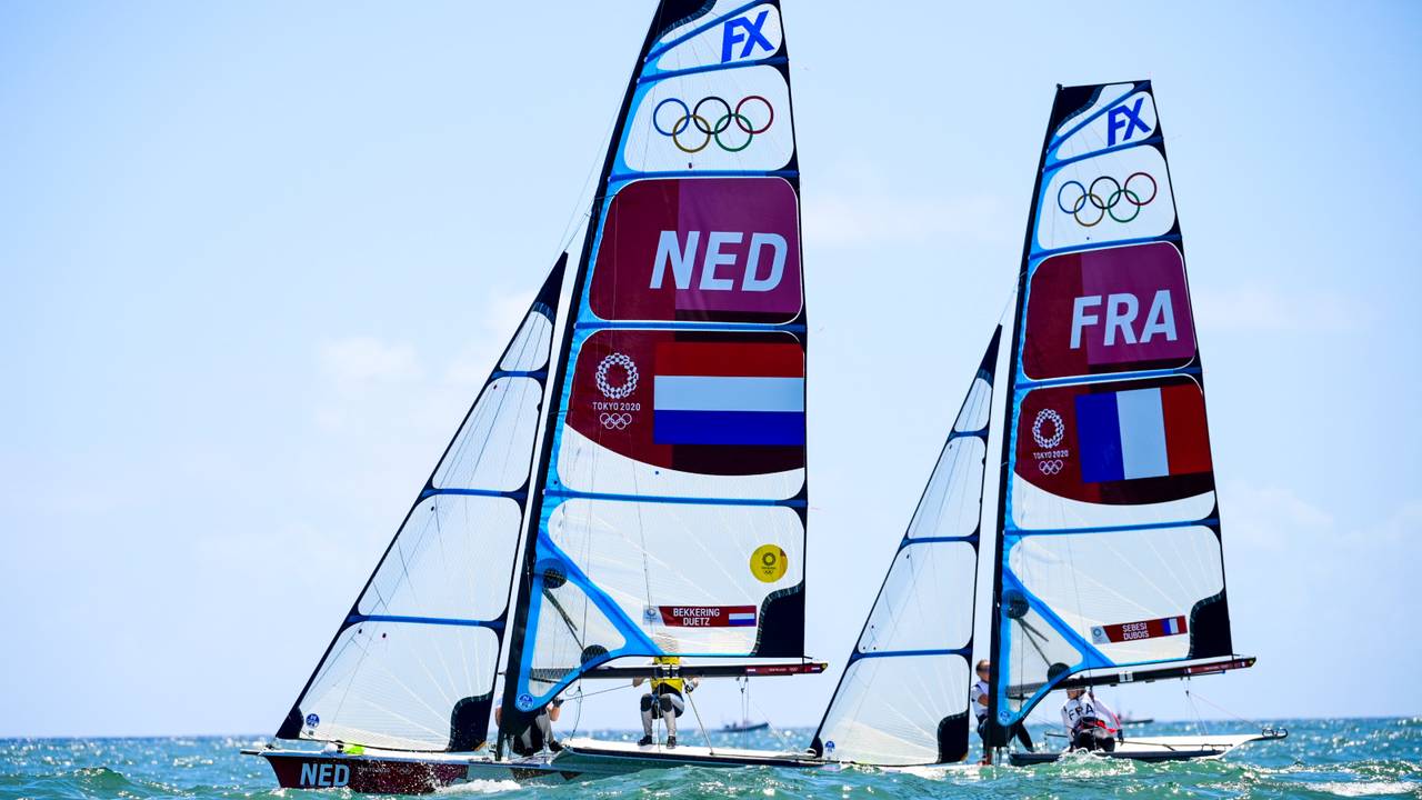 Bekkering en Duetz in de medalrace (foto: ANP).
