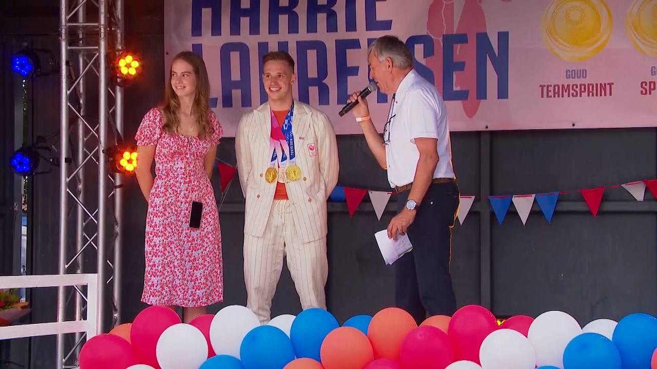 De huldiging van Harrie Lavreysen in Luyksgestel.