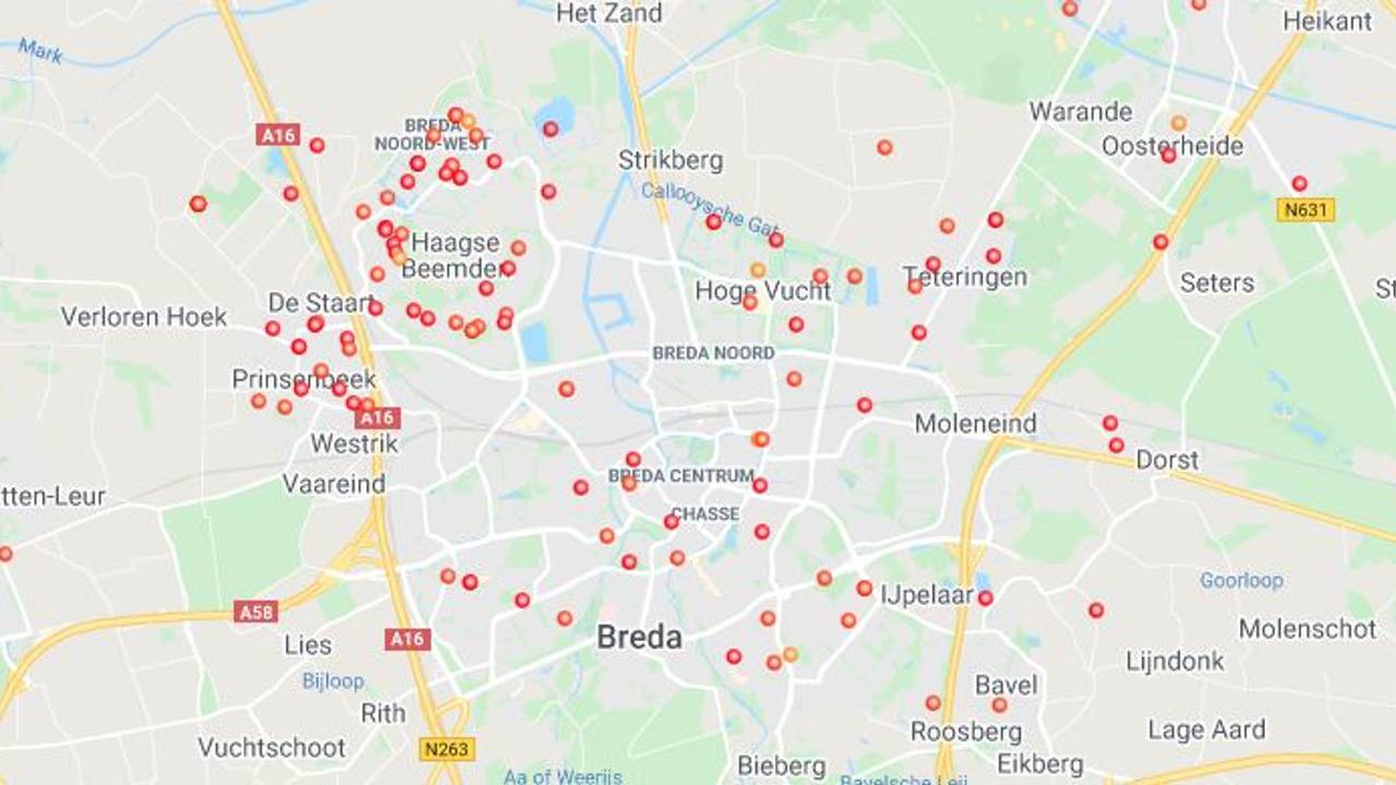 Meldingen van de knallen via de website watwasdieknal.nl