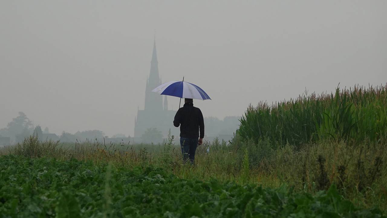 Het gaat de hele dag hard regenen dinsdag (Foto: Ben Saanen)