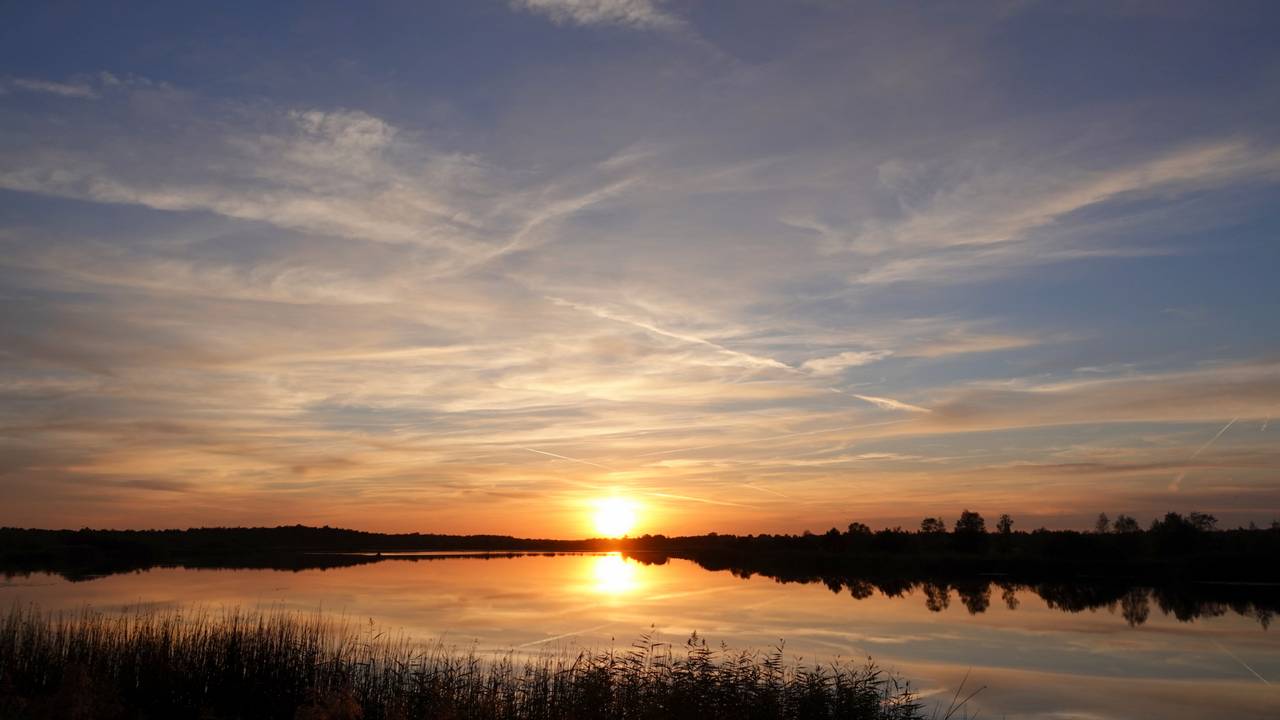 Zonsopkomst in Budel (foto: Ben Saanen).