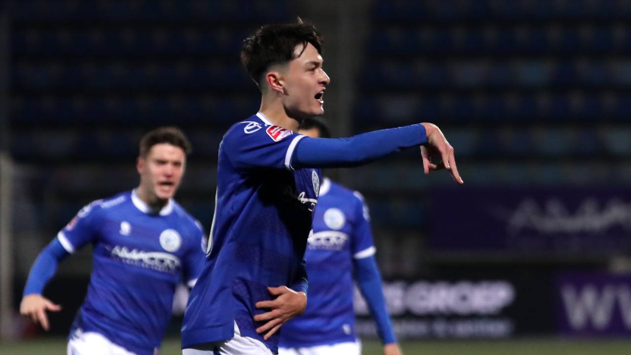 Ryan Leijten viert zijn doelpunt (foto: Orange Pictures).