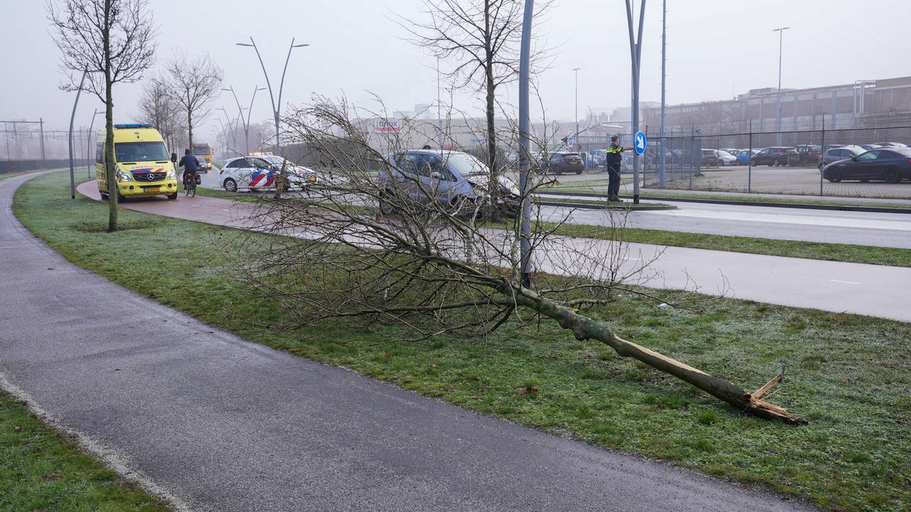 rijstrook A2 afgesloten na ongeluk • vrachtwagen kantelt op A50.