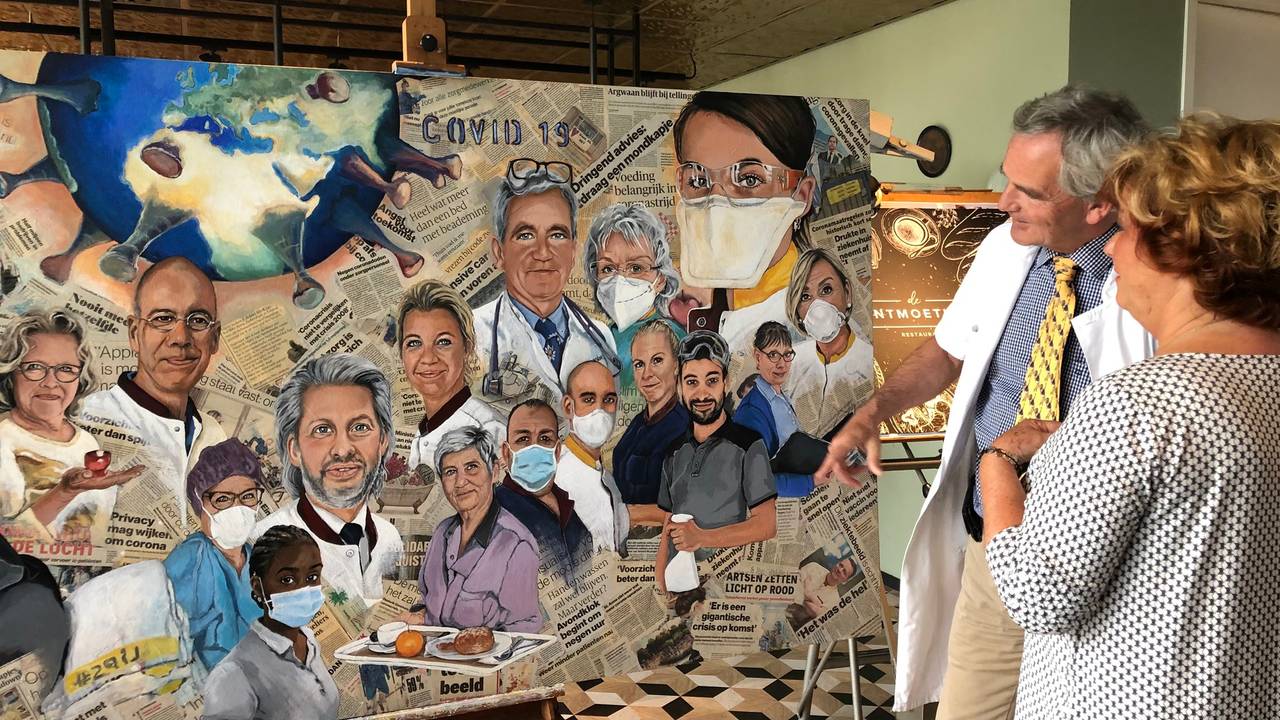 Schilderij voor personeel St Anna ziekenhuis als eerbetoon voor coronazorg