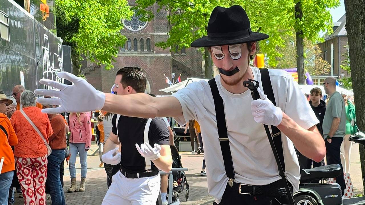 Deze mimespeler stal de show (foto: Eric Verkooijen).