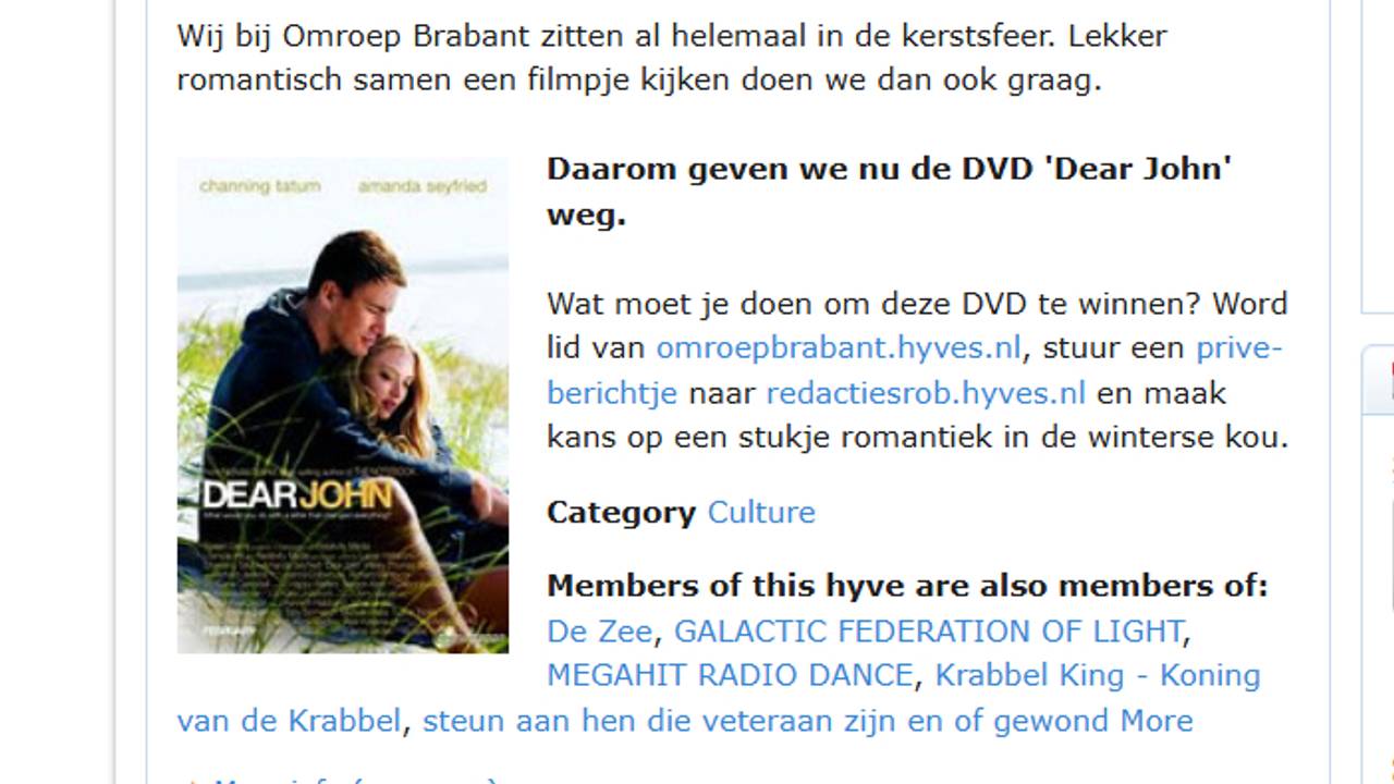 Wie heeft dvd in 2011 gewonnen?