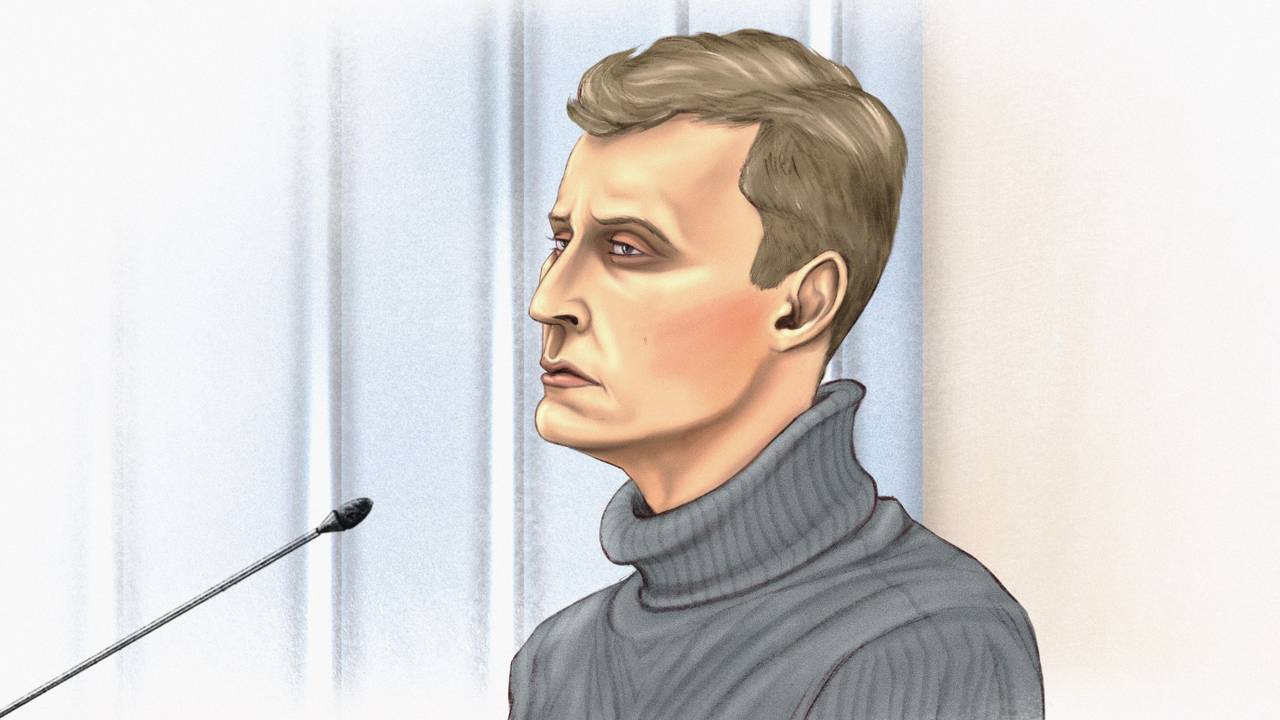Rechtbanktekening van verdachte Thomas D. (tekening: ANP / Adrien Stanziani).