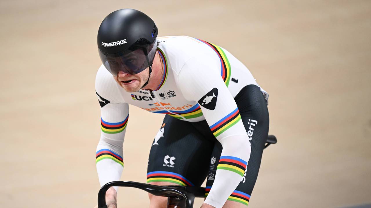 Harrie Lavreysen op het EK baanwielrennen in Turkijke (foto: IMAGO/Olly Hassell/SWpix.com).