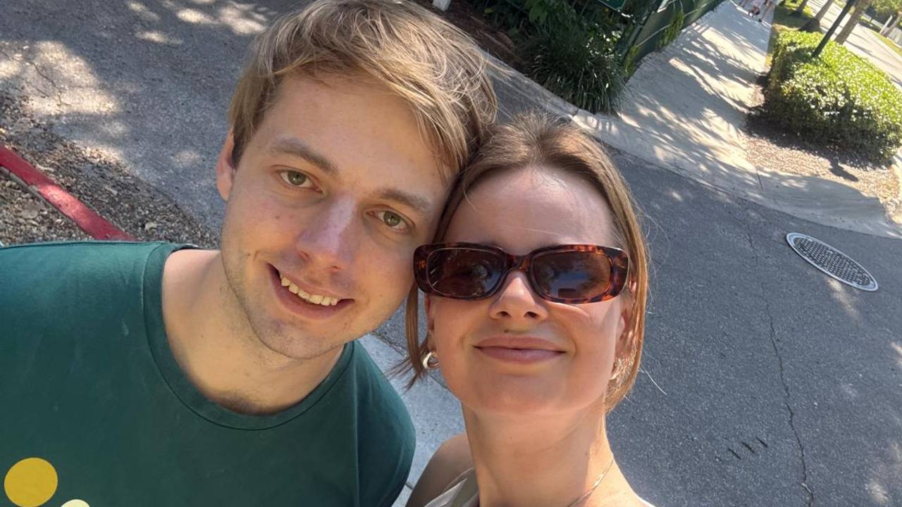 Anne en haar man Sietze in Miami (eigen foto).