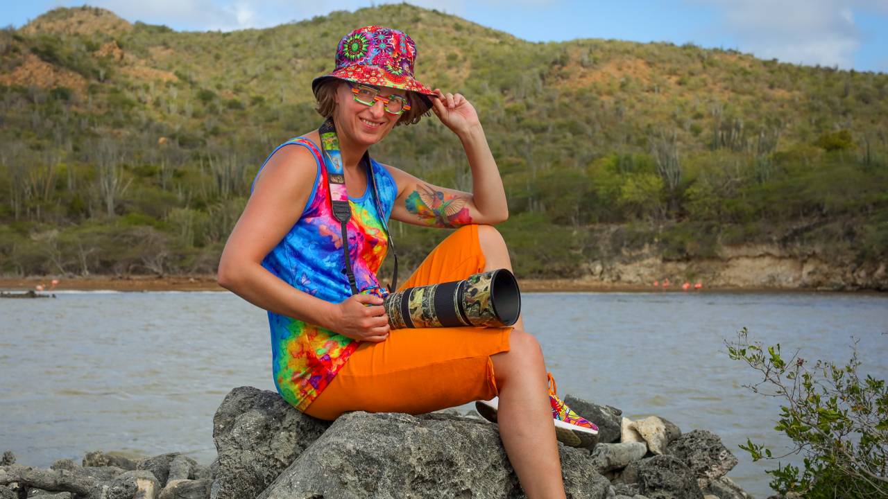 Amanda Blom met de kolibrie tattoo op haar arm (eigen foto)