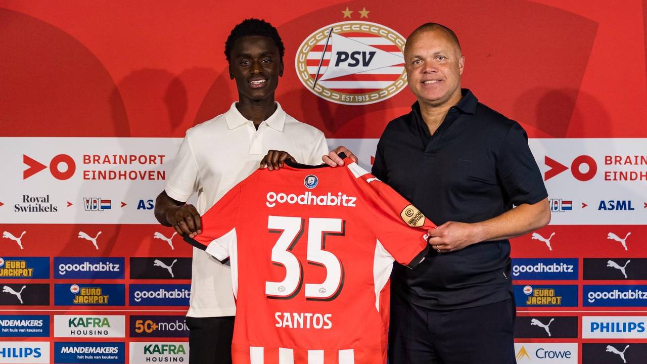 Ayoni Santos gaat met rugnummer 35 bij PSV spelen