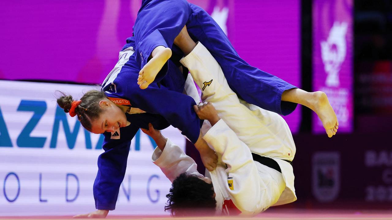 Joanne van Lieshout verliest van Haruka Kaju (AFP).