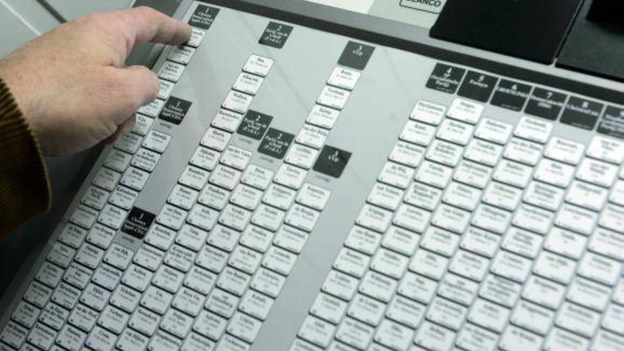 Een stemcomputer (foto: Omroep Brabant).
