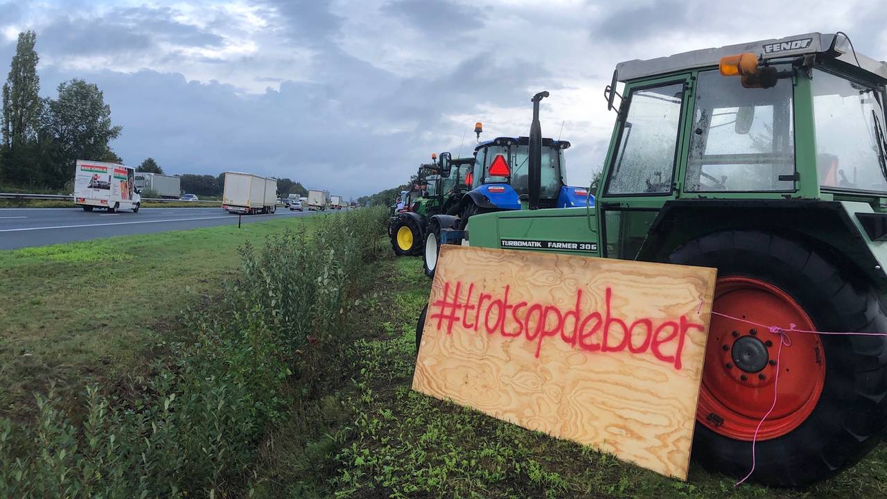 Boerenprotest langs de A50