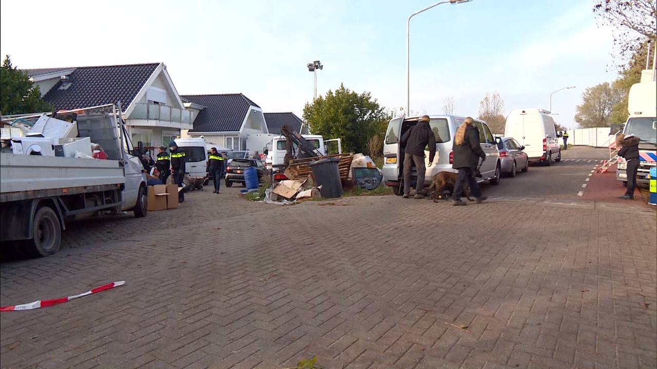 Het woonwagenkamp in Lith. 