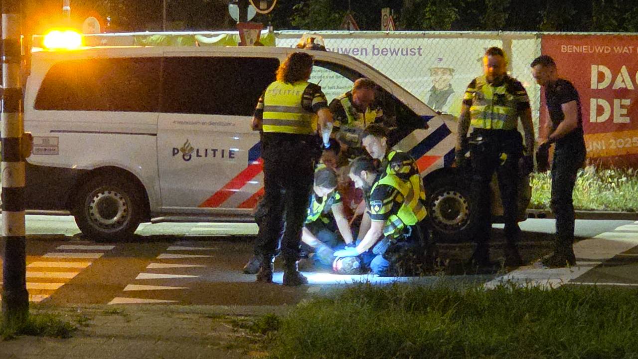 De man verzette zich hevig tijdens de aanhouding. 