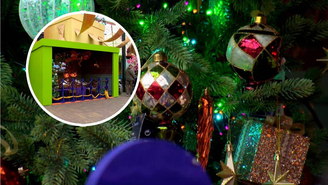 De ballen hangen in vol ornaat (Foto: Rene van Hoof.)