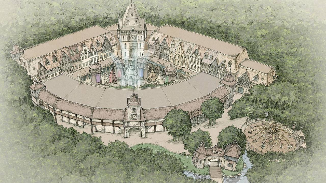 Een schets van het vernieuwde gebied (beeld: Efteling).