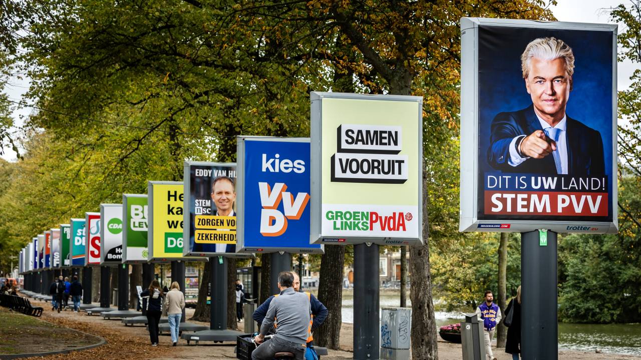 Verkiezingsborden in Den haag (foto: ANP)