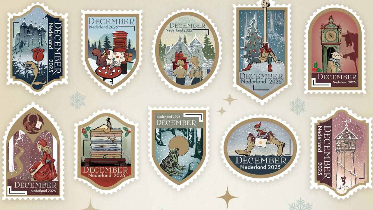 De speciale Efteling-decemberzegels.