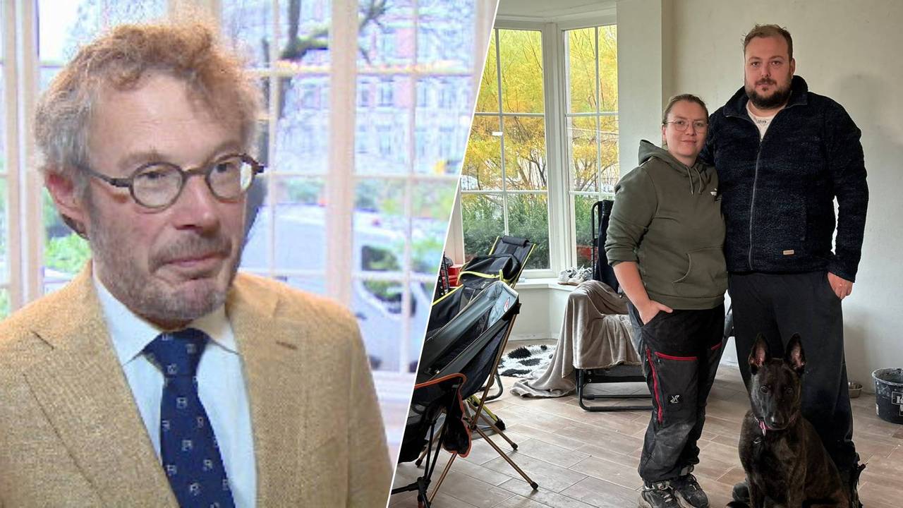 Hoogleraar Jacques Sluysmans (links) en huiseigenaren Lindsey en Terrence (rechts).