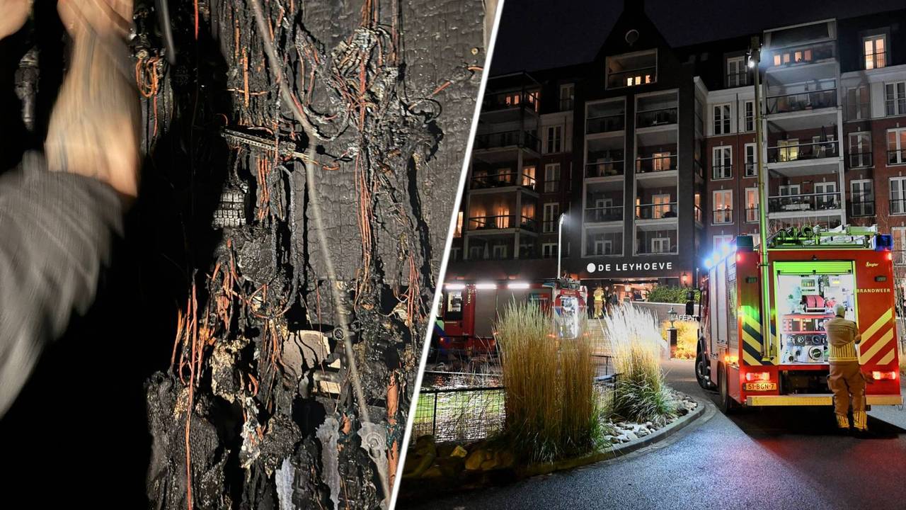 De verbrandde meterkast (foto: Jac van Melick / Toby de Kort).