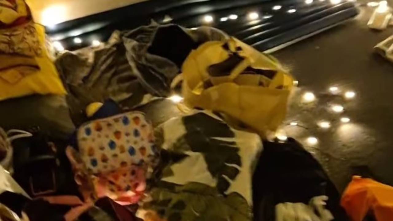 In het leegstaande gebouw in Tilburg werden allerlei spullen gevonden (foto: Instagram wijkagenten Tilburg Centrum).