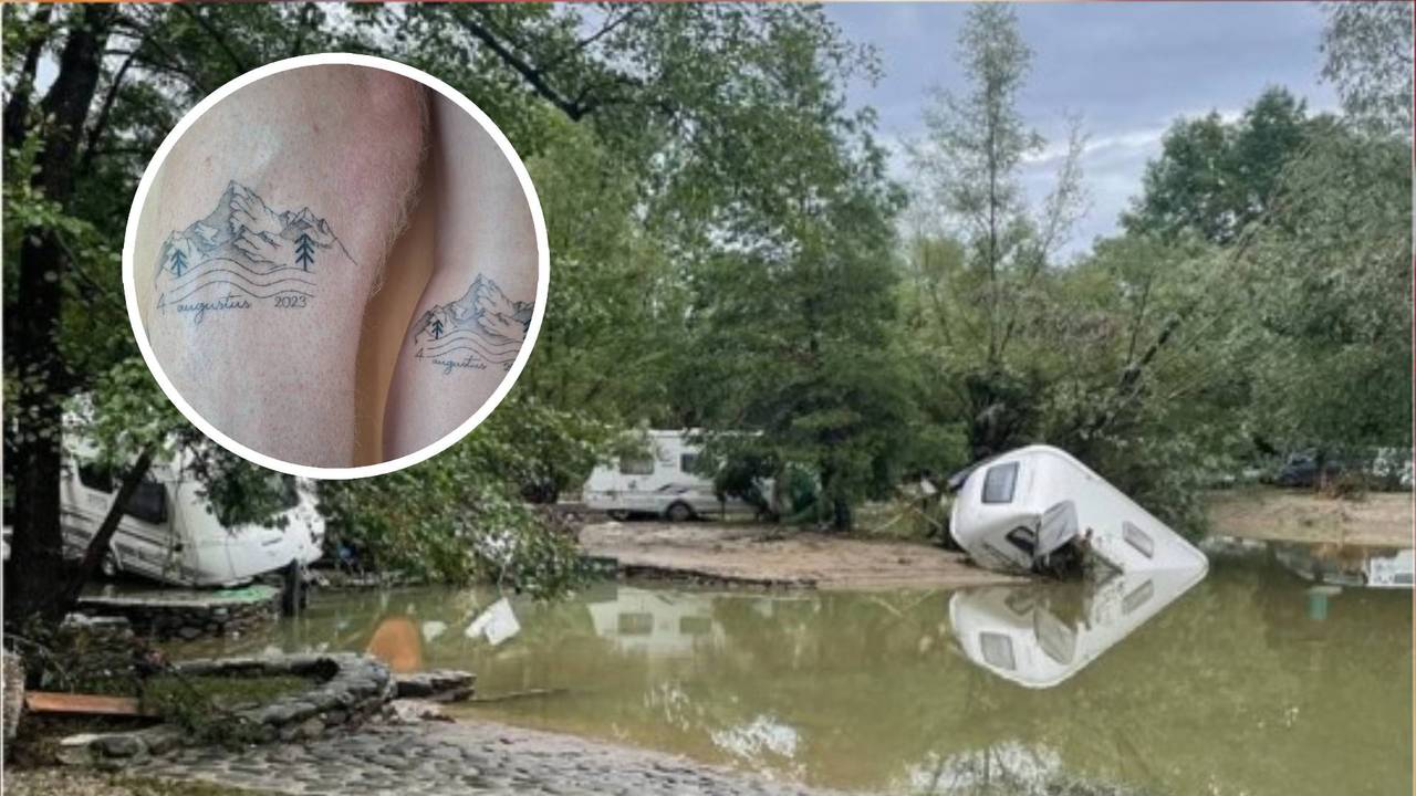 Kim en haar gezin raakten betrokken bij overstroming (privéfoto). 