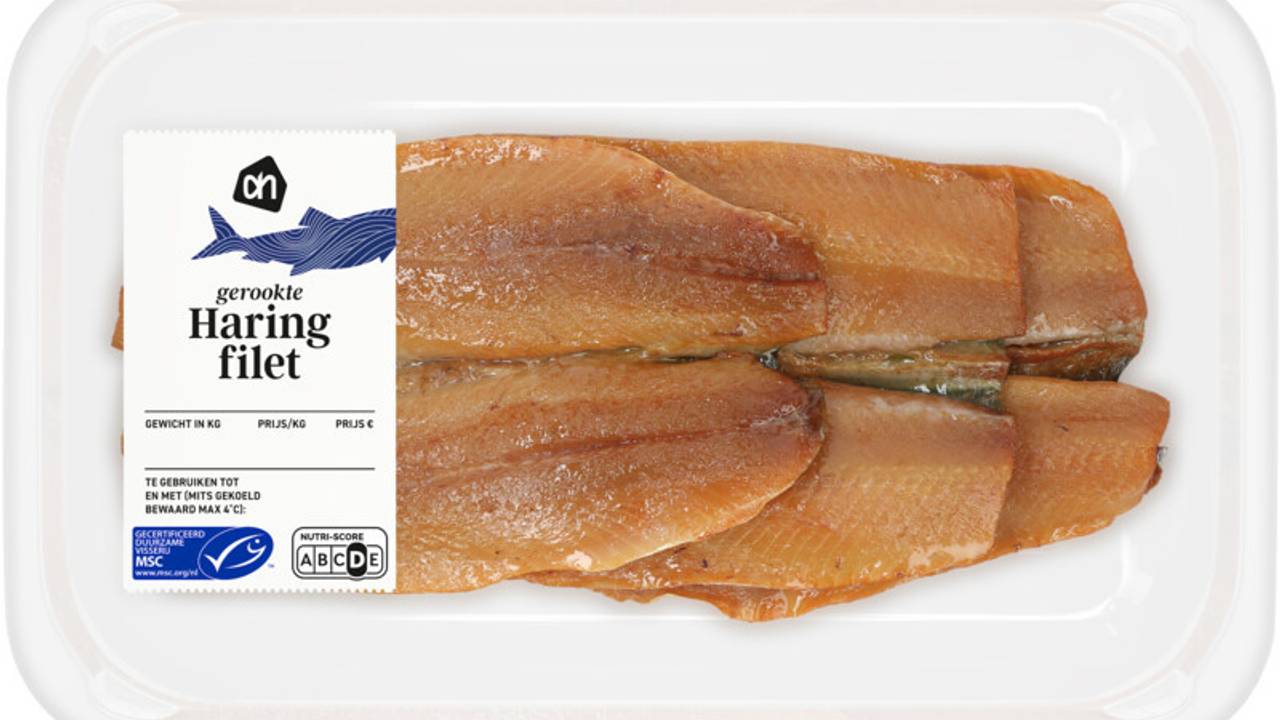 AH Gerookte haringfilet (foto: AH).