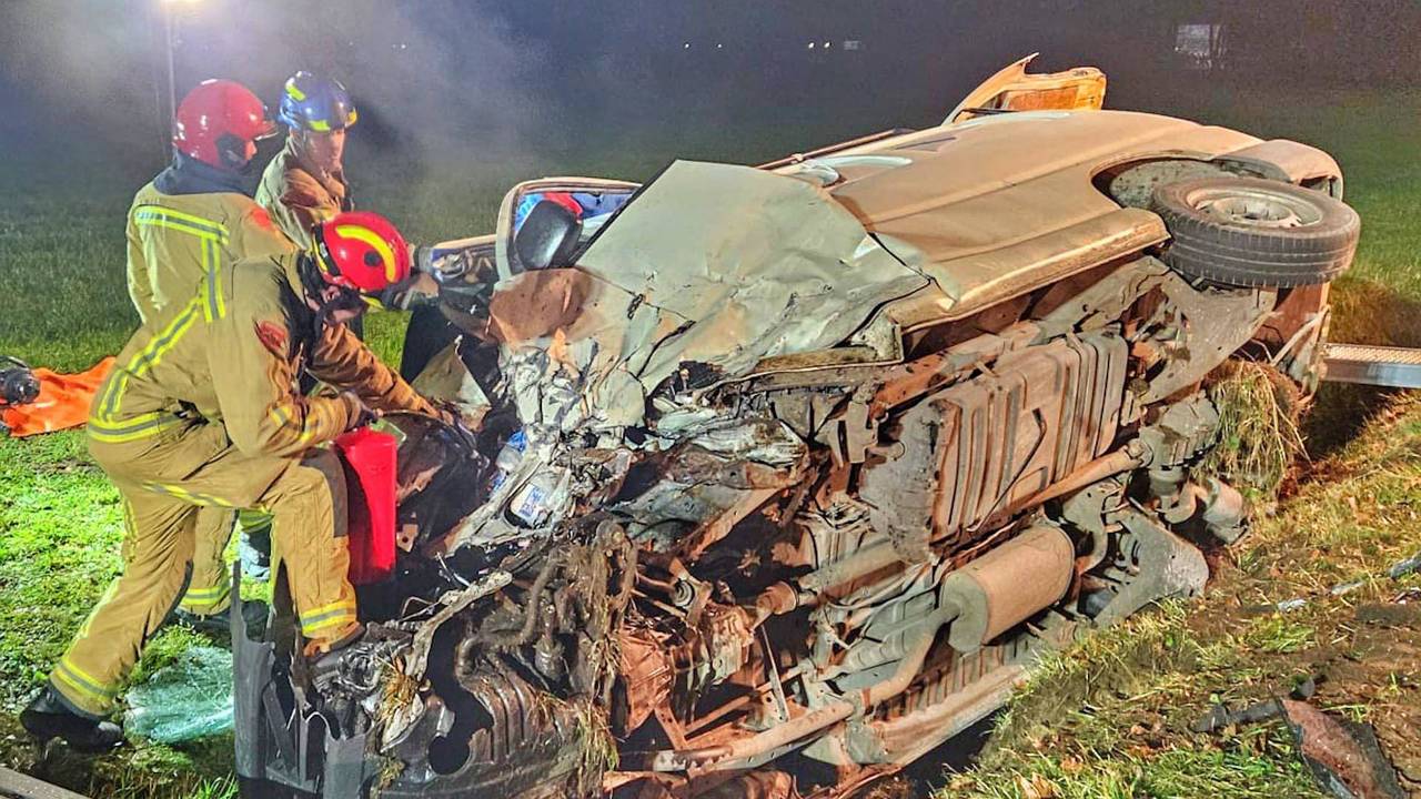 Dit voertuig raakte betrokken bij het zware ongeval (foto: Rico Vogels / Persbureau Heitink).