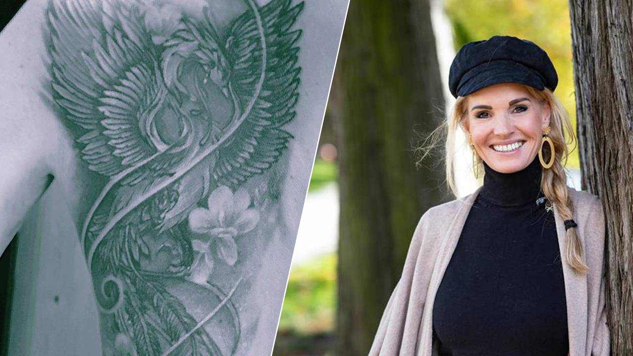 Petra en haar tattoo (eigen foto's)