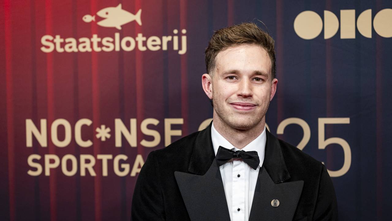 Harrie Lavreysen op het NOC*NSF Sportgala 2025 (foto: ANP).