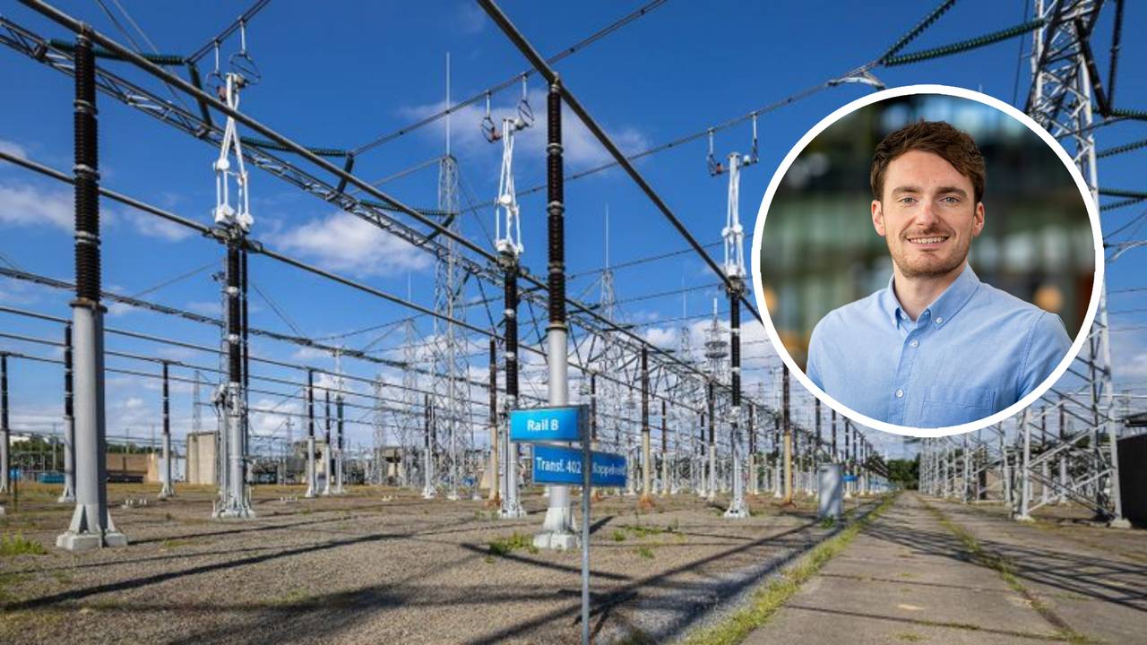 Een 380 kv-station in Eindhoven met inzet onderzoeker Gijs Verhoeven  (foto: Tennet/TU/e)