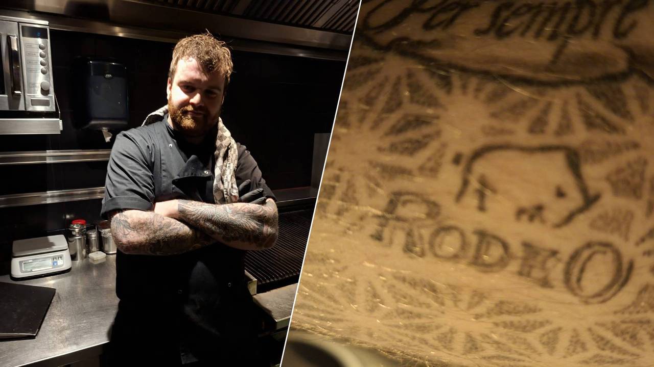 Djordin en zijn tattoo (foto's: Djordin Claasens).