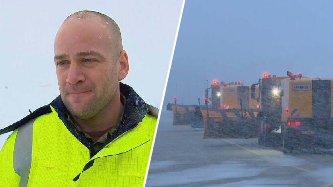 Robert-Jan en team proberen sneeuwproblemen Eindhoven Airport te beperken