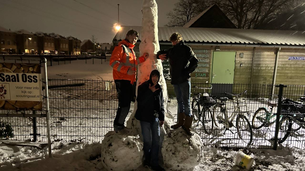Het kunstwerk van Bas, Thijne en Pim in Oss.