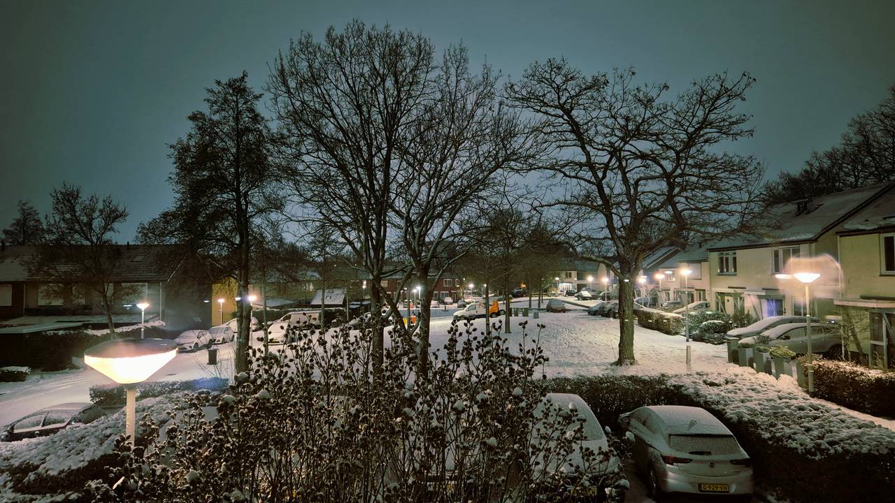 Dit is hoe Bergen op Zoom er woensdagochtend uitziet (foto: Yoka Buuron). 
