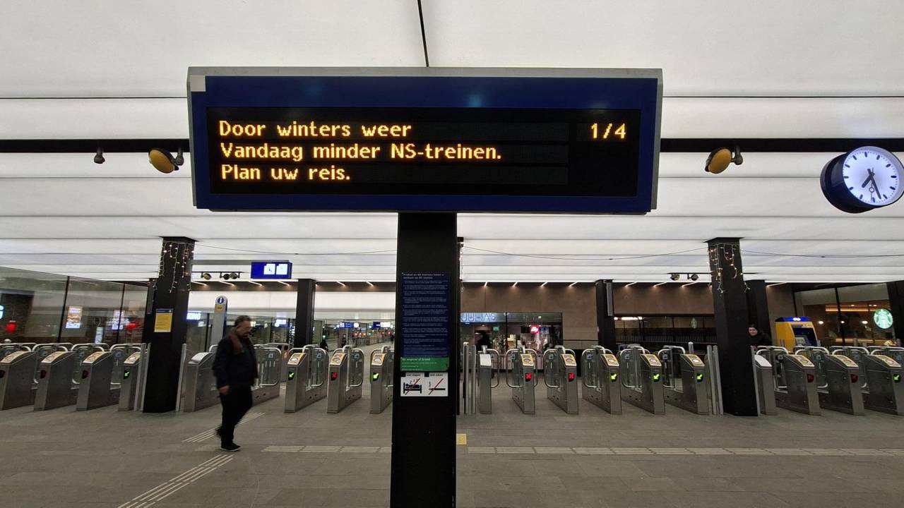NS attendeert reizigers op de winterdienstregeling. 
