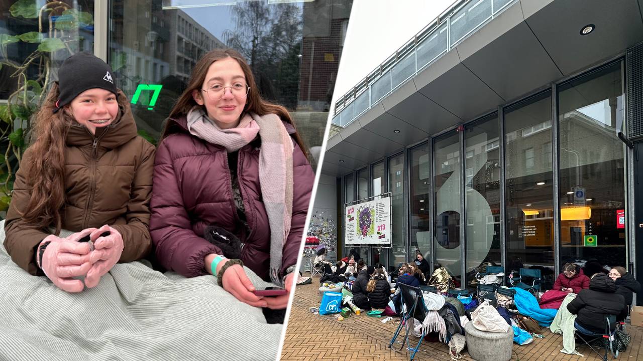 Fans brengen ijskoude nacht door bij 013: 'Moeten vooraan staan'