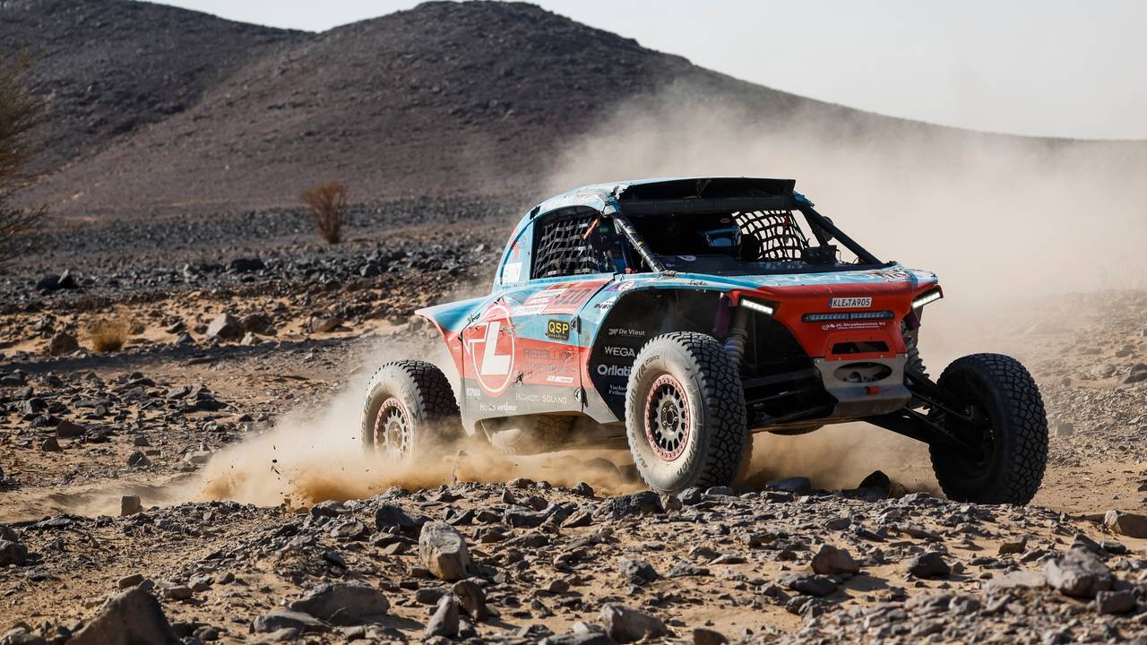 Paul Spierings tijdens de negende etappe van de Dakar Rally (foto: Julien Delfosse / DPPI  / OrangePictures).